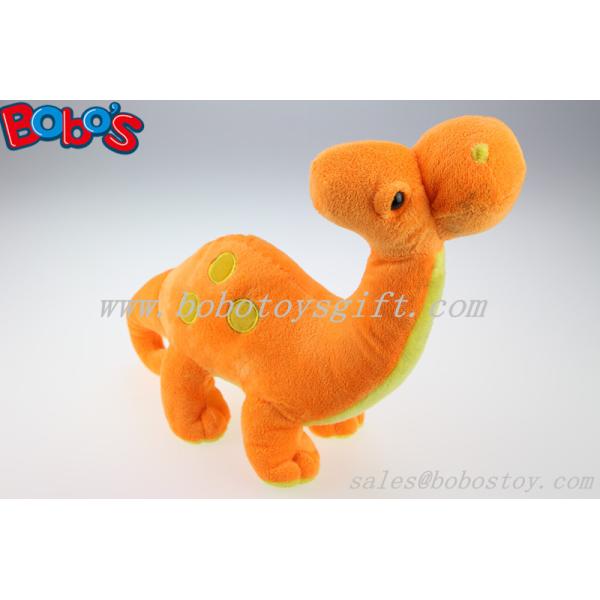 Buy Soft Orange Plush Dinosaur Toy With Embroidery Body at wholesale prices