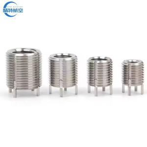 Nickel Plated Stainless Steel 303 Self Cutting Key Locking Threaded Inserts M8