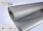 Silver Grey Fiberglass Fire Resistant Welding Blanket Silicon Rubber Colored