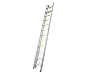 Aluminum alloy telescopic ladder , straight ladder for 4-8m for line construction