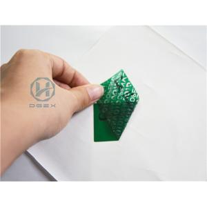 Tampering Message Non Residue Security Labels Pressure Sensitive Adhesive Type
