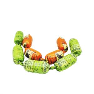 Customized Logo Printing Steam Cooking Plastic Sausage Skins For Sausages