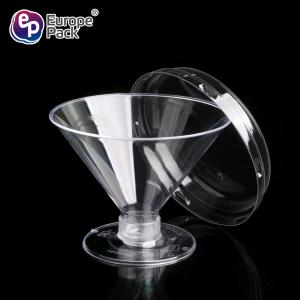 Food grade 135ml mousse ice cream cups disposable pudding cup with lid