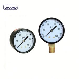 Steam Boiler Pressure Gauge Manometer Bottom Mount With Black Steel Case