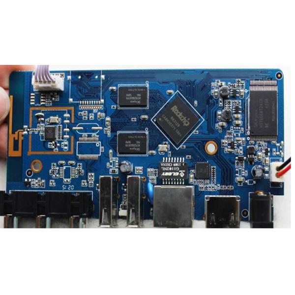 Full Turnkey Assembly Immersion Gold Silver PCB Assembly With Blue RoHS