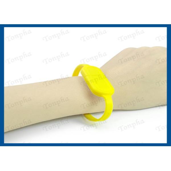 Promotional Thin Wristband Flash Drive Convenient Carrying Silicone Material