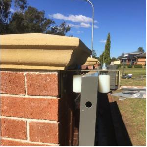 Adjustable Slide Gate Guide Rollers Upper Bolted Black Hard Nylon