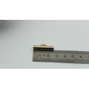 Light gold zinc alloy square metal shiny brand handbag clip lock