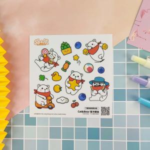 Waterproof Vinyl Cartoon Stickers Sprinkle Gold Self Adhesive Sticker