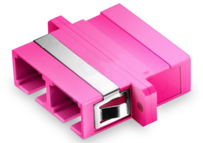 Buy 10G Duplex OM4 Plastic Fiber Optic Adapter Multimode With Flange at wholesale prices