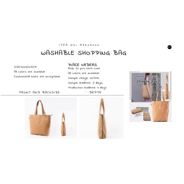 Buy ECO-Friendly washable kraft paper shopping bag at wholesale prices