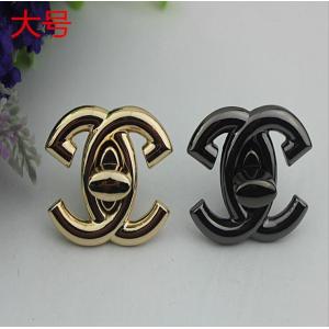 China Handbag Closure Accessories X Letters Gunmetal Color Twist Lock on sale