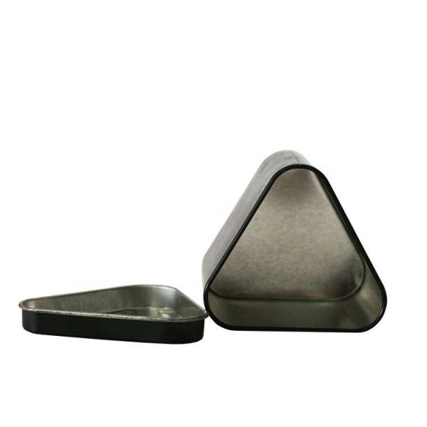 Wholesale Triangle Tin Box Black Metal Packaging Cans Custom Gift Tin Jar for Food