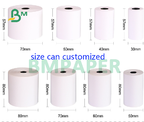 50Gr 55Gr 80 x 80mm 57 x 50mm Thermal Receipt Paper For ATM Register Paper Printing 