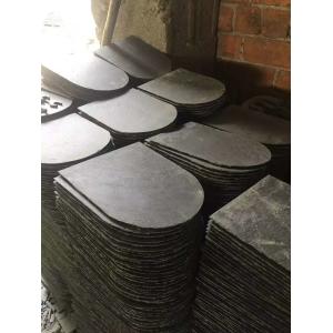 U Shape Roofing Paving Slate Culture Stone Tiles Natural Black
