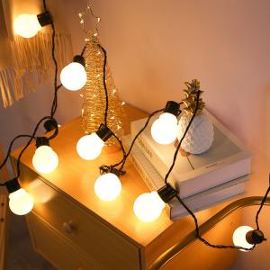 49 Feet 60 Led Solar Waterproof Globe Ball Fairy String Lights Plug in with