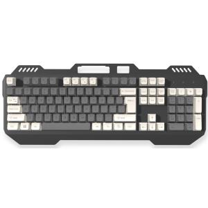 Wired Keyboard  Iron Gray Dual-color Keycaps With Rainbow Breathing Backlight Ergonomically Designed Keycaps