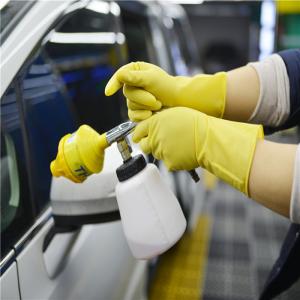 Chemicals Resistance Long Sleeve Flocklined Industrial Rubber Gloves Heavy Duty