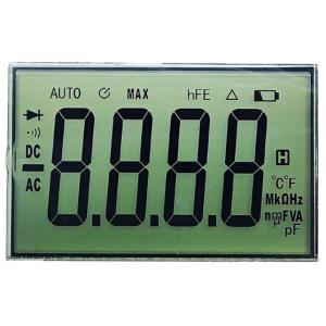 Positive Transmissive 6 O′ Clock Segment LCD Display For Instrument