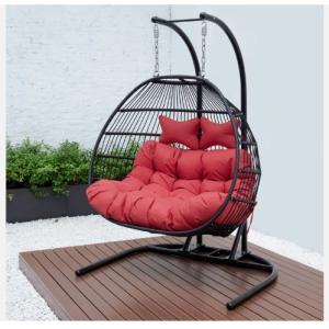 Customized Color Patio Gardening Furniture Set with Double Seater Hanging Swing