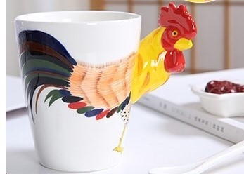 Buy Rooster 9cmx11cm Cafe Store 3D Ceramic Mugs at wholesale prices