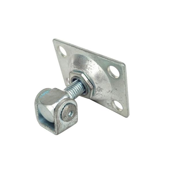 zinc plated sliding gate hinge with square plated M20