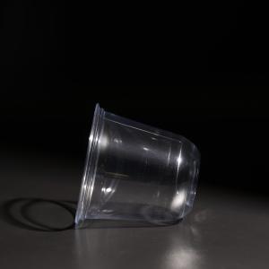 BPA Free Clear Plastic PET Cup Stackable Custom Plastic Cold Drink Cups With Lid