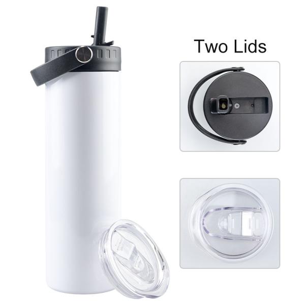 Double Wall 20 Oz stainless steel tumbler with straw Vacuum Insulated