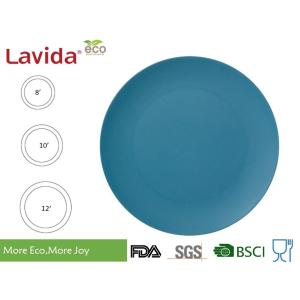 Restaurant Bamboo Biodegradable Plates Navy Blue Heat - Resistance Smooth