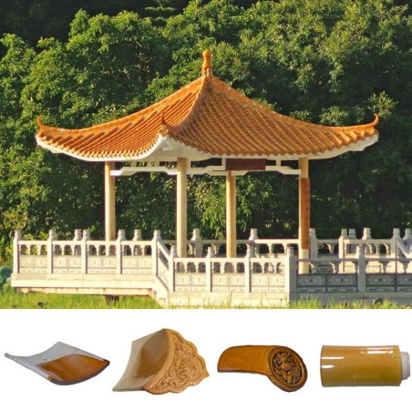 Garden Gazebo Roof Style Ceramic Roof Tiles Chinese Style Glazed