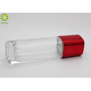 Custom Color Pump Cap 100ml Transparent Glass Bottle For Body Lotion Packaging