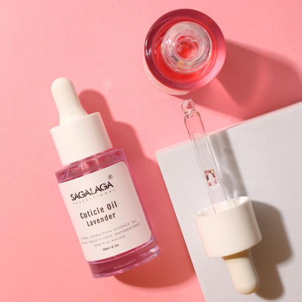 Floral Pattern Vitamin E Organic Cuticle Oil 20ml Bottle Dropper for Damaged