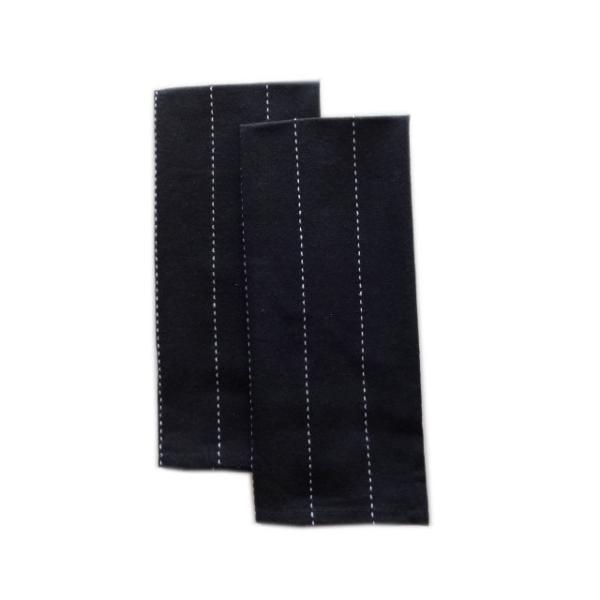 Buy Yarn Dyed Kitchen Towel Black with White Strip 16x28inch at wholesale prices