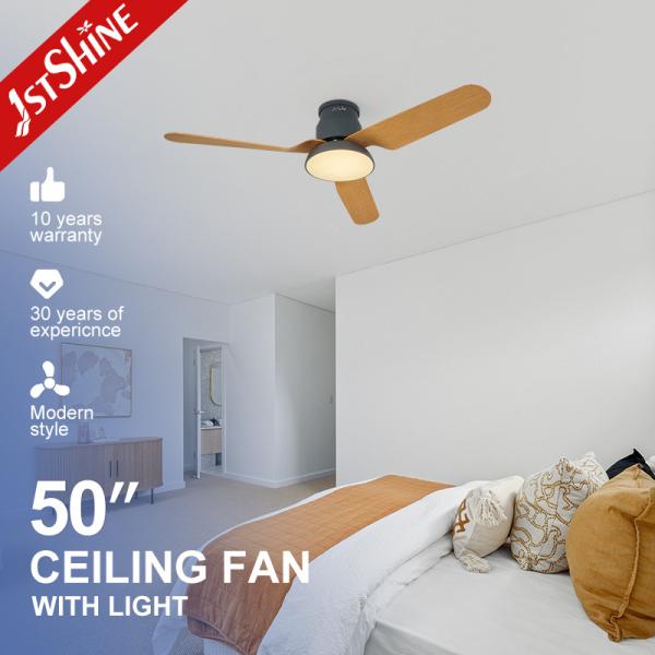 Buy Dimmable 3 Color LED Ceiling Fan with 50" Blades and Energy Saving Flush Mount Design at wholesale prices