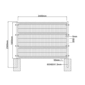 Galvanized Steel Welded Wire Fence / 14 Gauge Welded Wire Fence Anti Corrosion