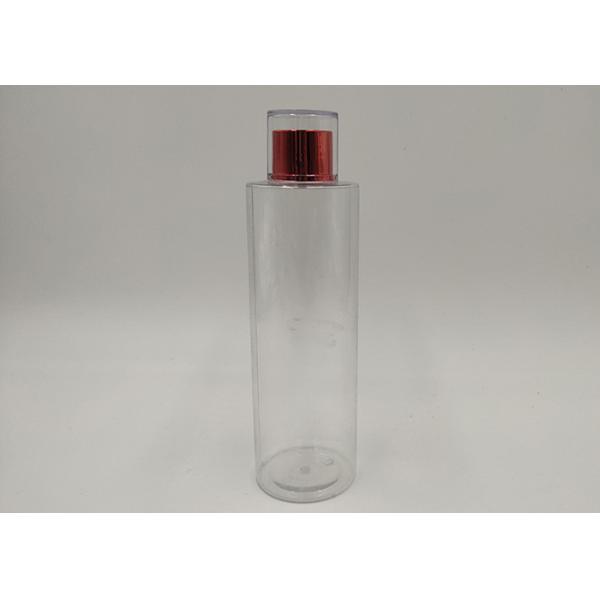 Buy Cylinder Transparent PET Plastic Cosmetic Bottles Double Cap Toner Bottle at wholesale prices