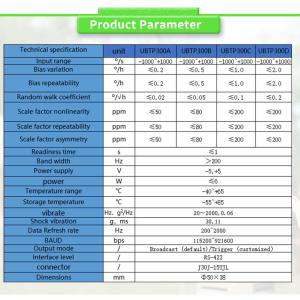 Small Size Fiber Optic Gyroscope Inertial Navigation Sensor UBTP300Y with RS422