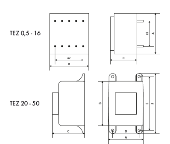 0.5-50VA 24-500V 50 / 60Hz TEZ SMPS Flyback Transformer With Zakres Mocy