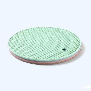 China Custom Logo Round Silicone Tea Cup Mat Silicone Coaster For Drink on sale