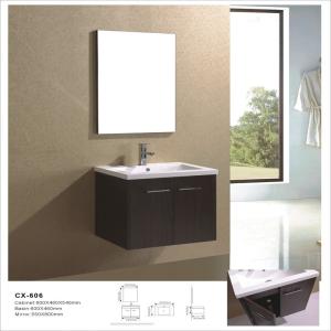 China Wall Mounted Bathroom Vanity Cabinets , MDF Board Wall Hanging Vanity on sale