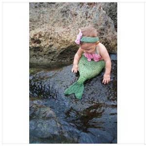 Wholesale - cartoon fish mermaid baby flower headwear Baby Photography Prop