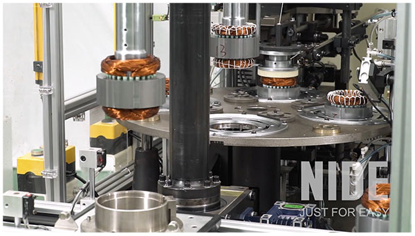 4 Stations Coil Lacer Machine Production Assembly Line 380V Voltage For Household Appliance