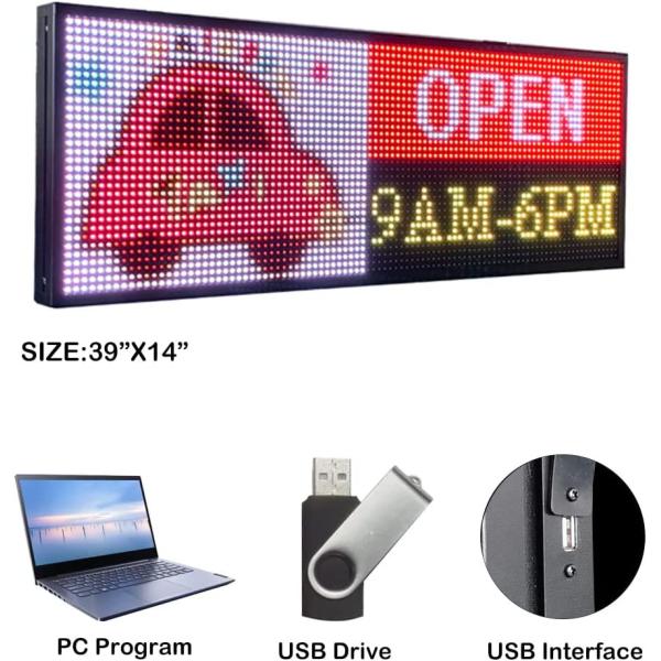 Supermarket Restaurant Outdoor Digital Advertising Board P10 Programmable