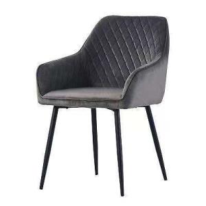 Italy Velvet Upholstered Side Chair Luxury Velvet Fabric Dining Chairs