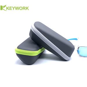 Irregular cuboid Sports Sunglasses Case Waterproof PU Leather Metal Zipper