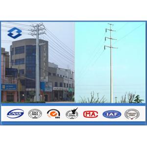 China 10KV Three Circuits Transmission Electrical Power Pole Polygonal with Steel on sale