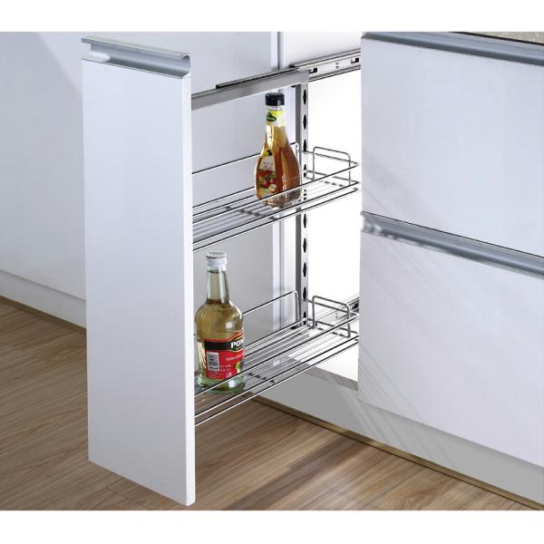 Buy Kitchen Side Pull Out Cabinet Organizer , Pull Out Metal Basket In Iron at wholesale prices