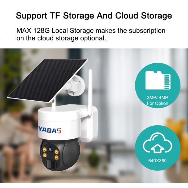 4G Battery Security Camera 2K HD 4MP Night Vision Solar Camera PIR Siren