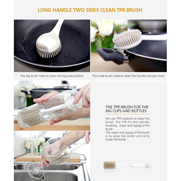 Bathroom 6 Housekeeping Brushes Set Eco Friendly Cup Dish Washing OEM