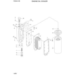 Engine Gasket-oil Cooler Core XKDE-00249 XKDE-00306 For R330LC9S R360LC9 R430LC9